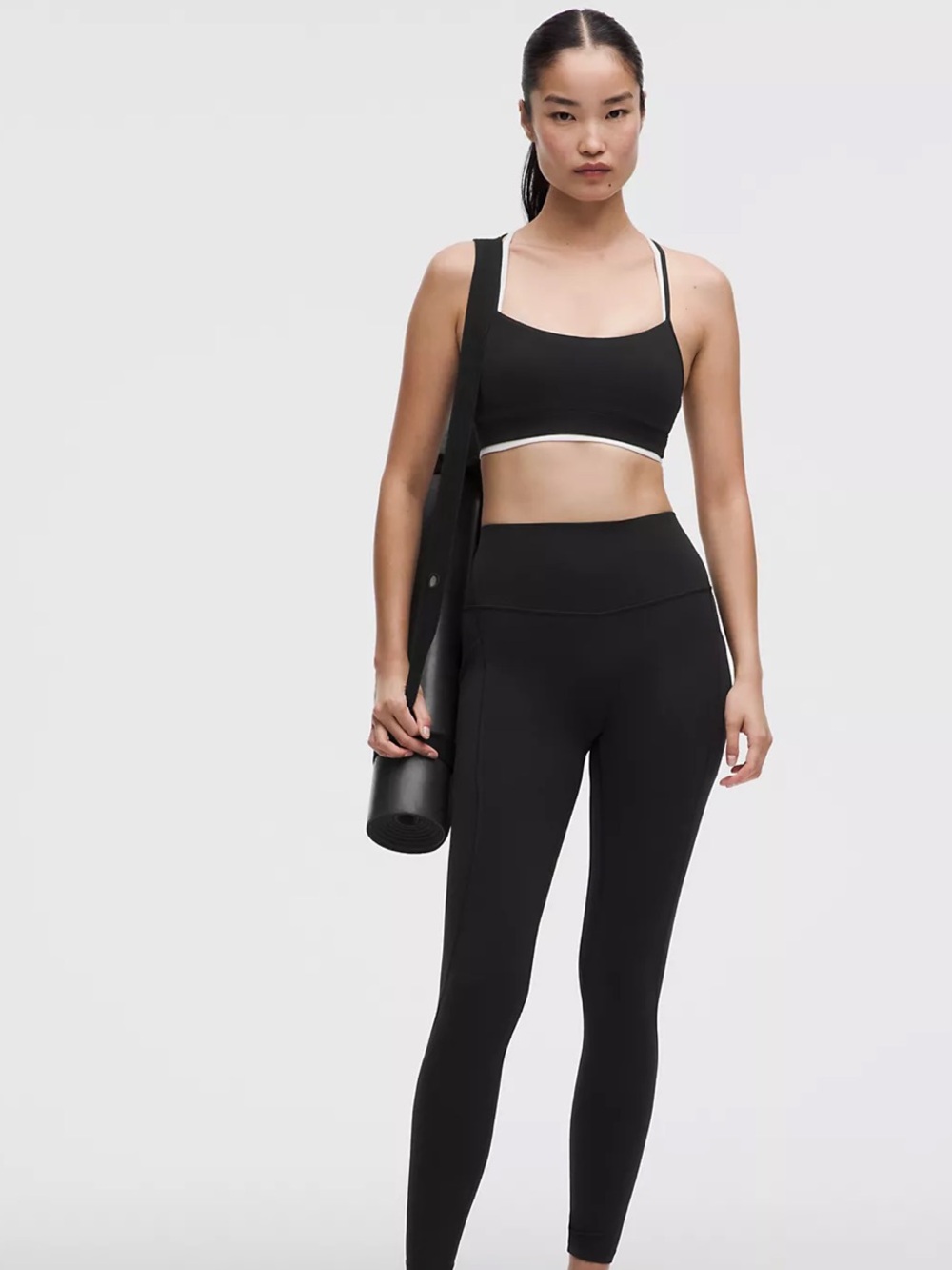 lululemon athletica Black High-Waist Align Leggings with Side Pockets 28”